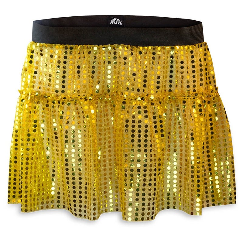 Gone For a Run Running Costume Tutu Skirt by Gone For a Run | Glitter Sequined Tutu | Gold, One Size - Image 1
